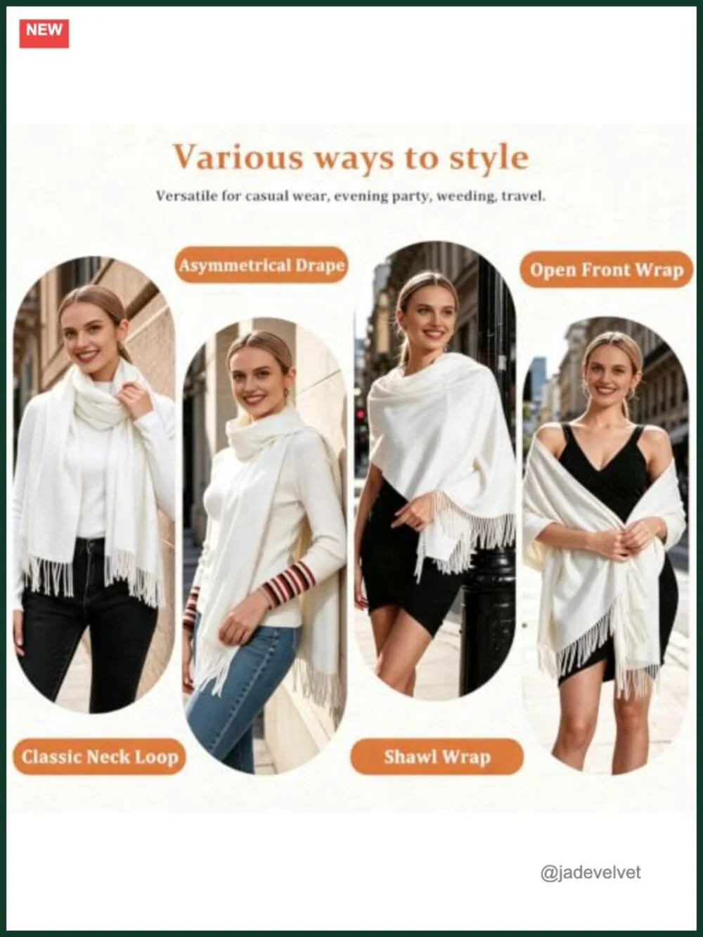 Pashmina Scarf Shawl Wrap Bridesmaid Wedding Party Accessory